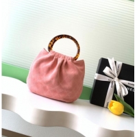 Best Quality Chanel Suede & Turtoise-Shell Effect Top Handle Small Hobo Bag AS6022 Pink 2026
