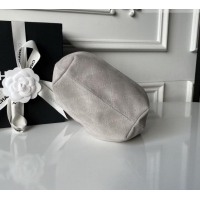 Best Price Chanel Suede & Turtoise-Shell Effect Top Handle Small Hobo Bag AS6022 Grey 2026