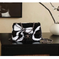 Best Quality Chanel Sequins Flap Bag with Bow AS4561 Black 2026