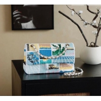 Big Discount Chanel Sequins Classic Medium Flap Handbag A01112 Blue 2026