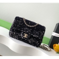 Top Grade Chanel Sequins Allover Flap Bag AS4561 Black 2026