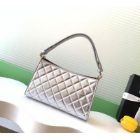 Top Quality Chanel Lambskin Leather Hobo Bag AS6045 Silver 2026