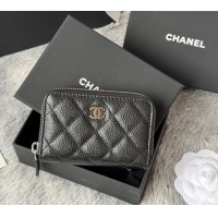 Traditional Specials Chanel Grained Calfskin Leather Classic Zipped Coin Purse AP0216 Black 2026