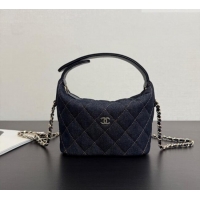 Traditional Discount Chanel Quilted Denim Classic Clutch with Chain AP4386 Dark Blue 2026