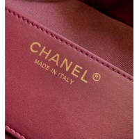 Reasonable Price Chanel Calfskin Leather Small Shopping Bag AS6132 Burgundy 2026