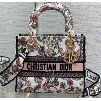 Grade Quality Dior Medium Lady D-Lite Bag in Pink Multicolor Millefiori Embroidery 0126065 2026