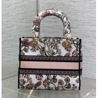 Grade Quality Dior Medium Lady D-Lite Bag in Pink Multicolor Millefiori Embroidery 0126065 2026