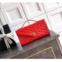Promotional Chanel Chevron Lambskin Leather Flap Top Handle Bag AS6044 Red 2026