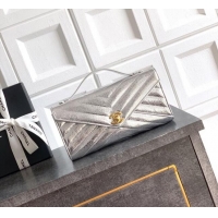 Buy Cheap Chanel Chevron Lambskin Leather Flap Top Handle Bag AS6044 Silver 2026