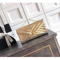 Super Quality Chanel Chevron Lambskin Leather Flap Top Handle Bag AS6044 Gold 2026