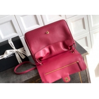 Best Quality Chanel Grained Calfskin Leather Flap Bag CH020405 Red 2026