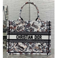 Good Quality Dior Medium Book Tote Bag in Pink Souvenir de Rome Embroidery 0126074 2026