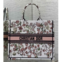 Pretty Style Dior Large Book Tote Bag in Pink Multicolor Millefiori Embroidery 60126076 2026