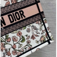 Good Quality Dior Medium Book Tote Bag in Pink Multicolor Millefiori Embroidery 60126077 2026