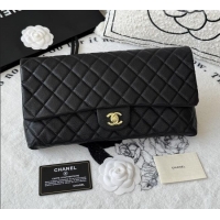 Good Product Chanel Quilted Grained Calfskin Leather Clutch AP9866 Black 2026
