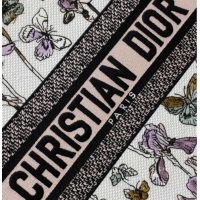 Best Product Dior Medium Book Tote Bag in Latte White Multicolor Butterflies & Iris Purple Embroidery 60126080 2026