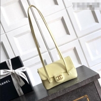 Fashion Discount Chanel Grained Shiny Calfskin Leather Clutch with Leather Strap AP5068 Chick Yellow 2026