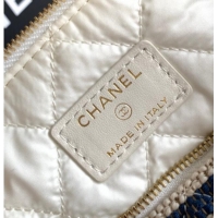 Good Looking Chanel Striped Printed Fabric Zipped Case AP4990 Navy Blue 2026