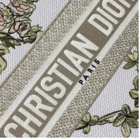 Stylish Dior Medium Book Tote Bag in Multicolor Amour de Roses Embroidery and Latte White Calfskin 60126084 2026