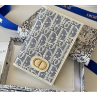 Super Dior 30 Montaigne Passport Holder in Oblique Jacquard Blue DR012607 2026