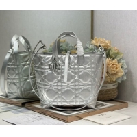 Discount Dior Medium Toujours Vertical Tote Bag in Macrocannage Calfskin Silver-Tone 60126092 2026