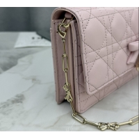 Sophisticated Dior My Dior Mini Bag in Cannage Lambskin Leather Soft 0126103 Pink 2026