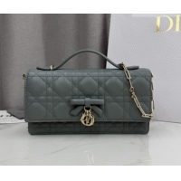Buy Luxury Dior My Dior Mini Bag in Cannage Lambskin Leather Slate Grey 0126107 2026