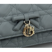Buy Luxury Dior My Dior Mini Bag in Cannage Lambskin Leather Slate Grey 0126107 2026