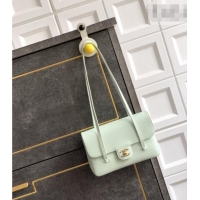 Super Quality Chanel Small Flap Bag in Light Green Grained Shiny Calfskin AS6130 Spring-Summer 2026 Pre-collection
