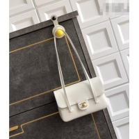 Fashion Discount Chanel Small Flap Bag in White Grained Shiny Calfskin AS6130 Spring-Summer 2026 Pre-collection