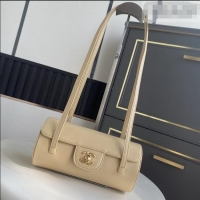 Discount Chanel Small Bowling Bag in Beige Grained Shiny Calfskin AS6130 Spring-Summer 2026 (Pre-order)