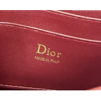 1:1 Dior My Dior Mini Bag in Patent Cannage Leather with Bow Burgundy 0126115 2026