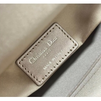 Top Design Dior Mini Lady Dior Bag in Satin and Crystals Beige 0127017 2026