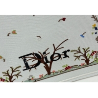 Buy Luxury Dior Large Book Tote Bag in White Multicolor Revolution Flowers Embroidery 0127028 2026