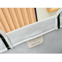 Low Price Dior Medium Book Tote Bag in White Book Cover Embroidery 0127035 2026