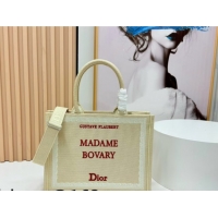 Most Popular Dior Medium Book Tote Bag in Beige Yellow Book Cover Embroidery 0127038 2026