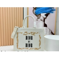 Luxury Dior Large Book Tote Bag in Yellow and Red Book Cover Embroidery 0127043 2026