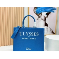 Luxurious Dior Large Book Tote Bag in Blue and White Book Cover Embroidery 0127046 2026