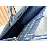 Best Grade Dior Large Book Tote Bag in Grey and White Book Cover Embroidery 0127049 2026