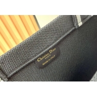 Classic Hot Dior Large Book Tote Bag in Black Sparkle Embroidery 0127070 2026