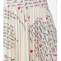 ​Low Price Dior Dioramour Mid-Length Flared Skirt D8652 White