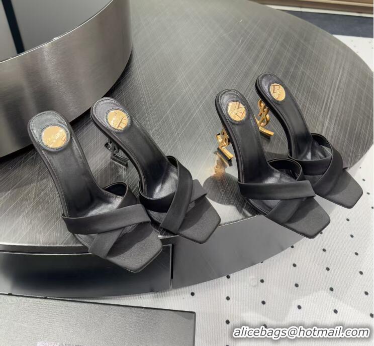 Reasonable Price Saint Laurent Opyum Mules Sandals Heel 8.5cm Y11000 Black