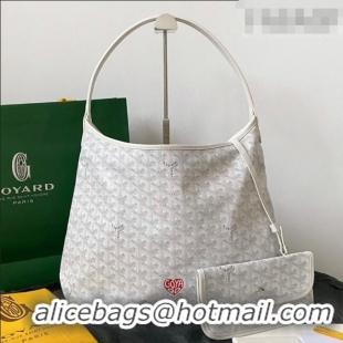 Shop Discount Goyard Boheme Hobo Bag with Red Heart White GY0223 2026
