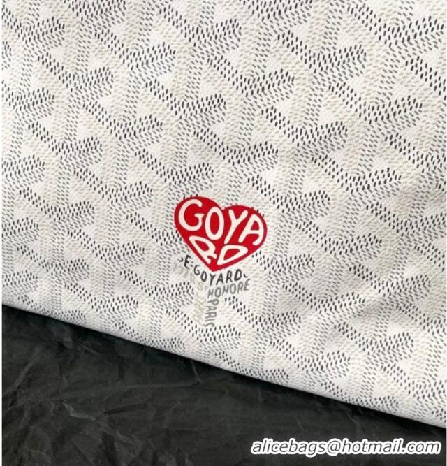 Shop Discount Goyard Boheme Hobo Bag with Red Heart White GY0223 2026