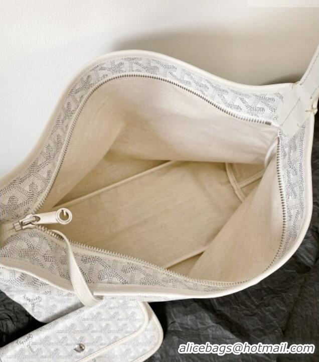 Shop Discount Goyard Boheme Hobo Bag with Red Heart White GY0223 2026