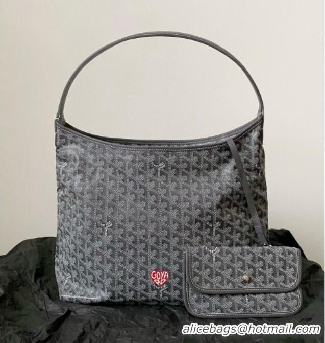 Good Taste Goyard Boheme Hobo Bag with Red Heart GY0223 Grey 2026