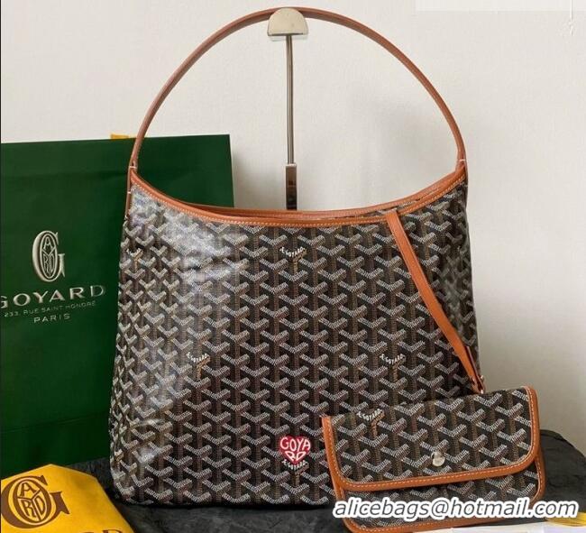 Top Grade Goyard Boheme Hobo Bag with Red Heart GY0223 Brown 2026