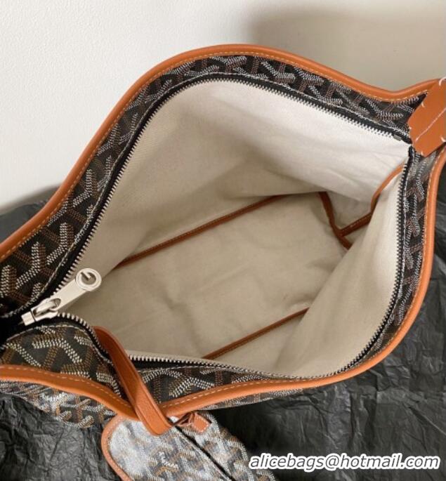 Top Grade Goyard Boheme Hobo Bag with Red Heart GY0223 Brown 2026