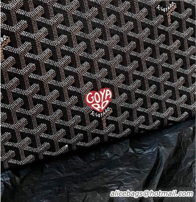 Best Product Goyard Boheme Hobo Bag with Red Heart GY0223 Black 2026