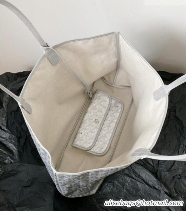 Luxury Cheap Goyard Saint Louis PM Bag with Dogtooth Print 0123 Silver 2026